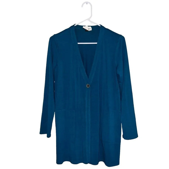 J. Jill Teal Cardigan with Pockets Size Small - Picture 1 of 3